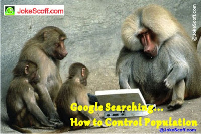 Monkey searching on google how to control population on population day